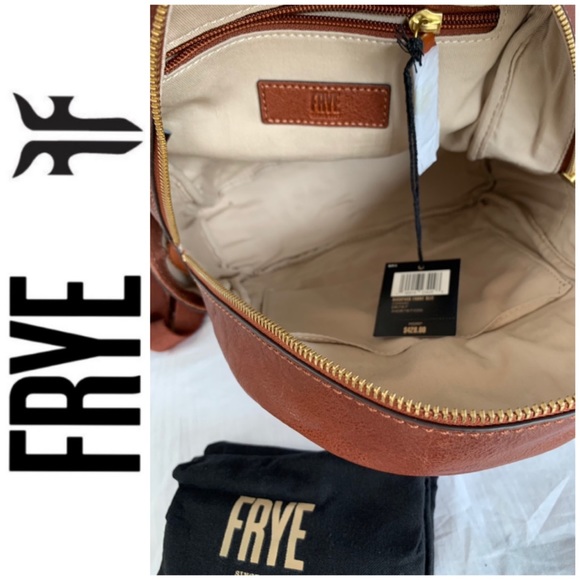 NWT FRYE genuine leather backpack cognac - Picture 6 of 7